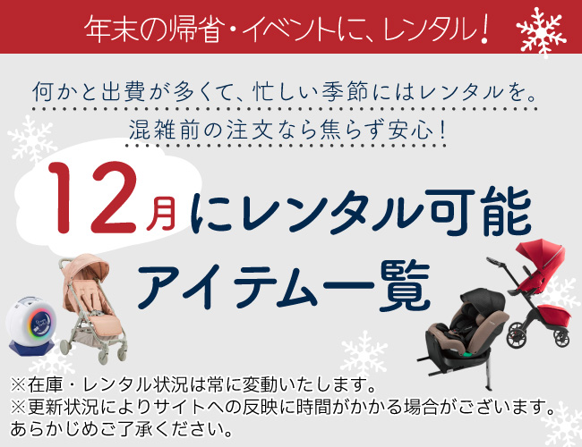 12月レンタル可能アイテム